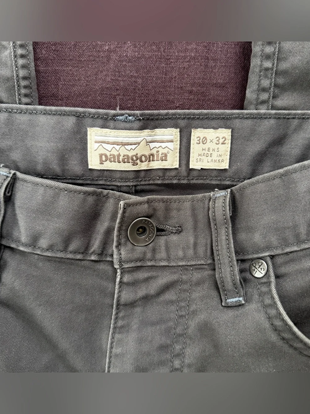 Patagonia Iron Clad Organic Cotton Pants Mens 30x32 Gray Straight Workwear Outdo
